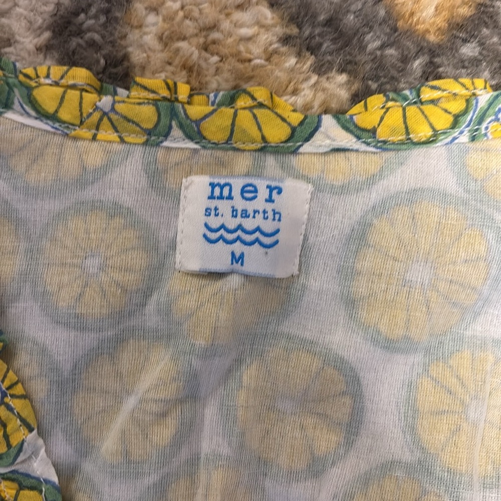 Anthropologie Yellow and Blue Swim Coverup - Picture 4 of 4